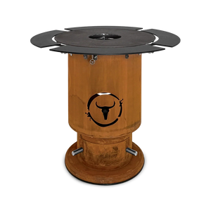 Moesta Bandit 2.0 corten - inkl. BBQ Disk + 4 Ablagen oben schwarz