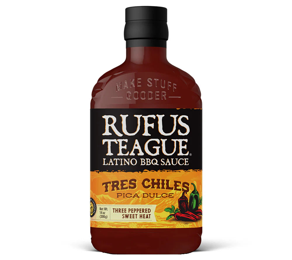 Rufus Teague Latino BBQ Sauce Tres Chiles Pica Dulce (396 Gramm)