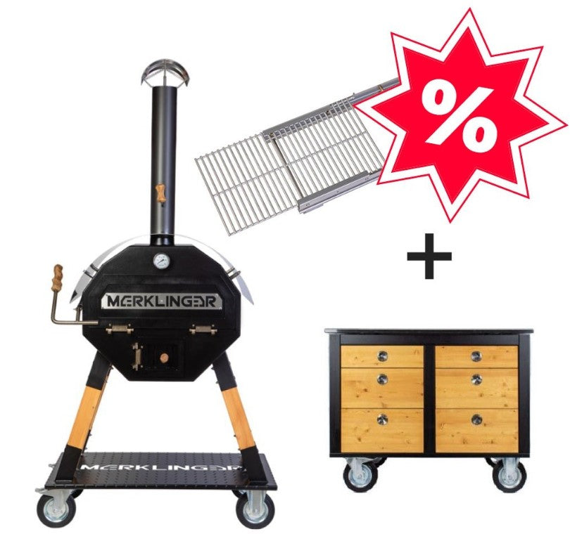 Winteraktion Merklinger 800 + ausz. Grillrost + Outdoor Modul Lotti