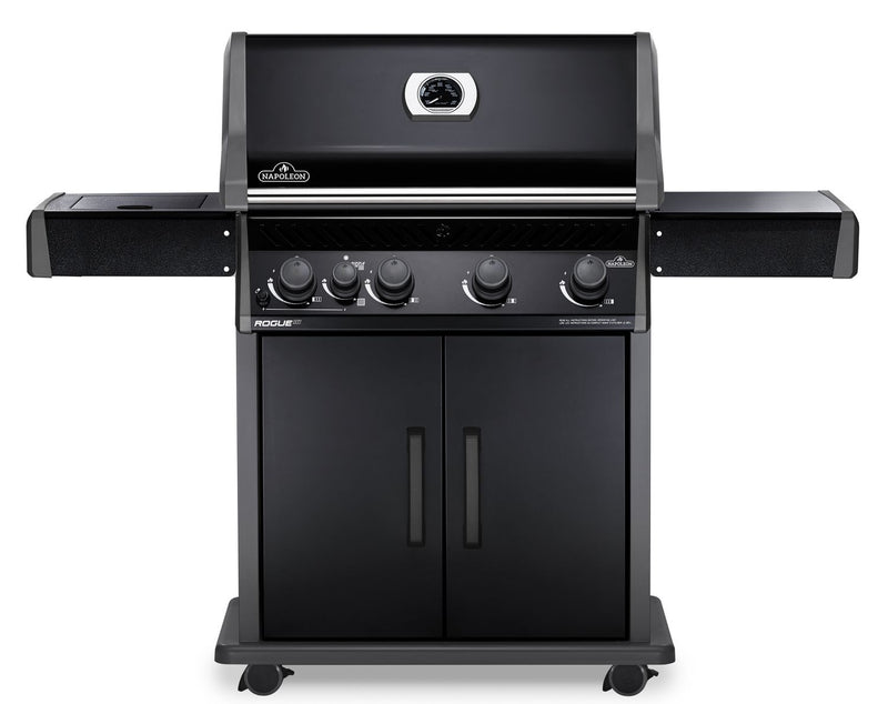 Frontansicht Napoleon Rogue XT 525 Gasgrill Schwarz mit Sizzle Zone