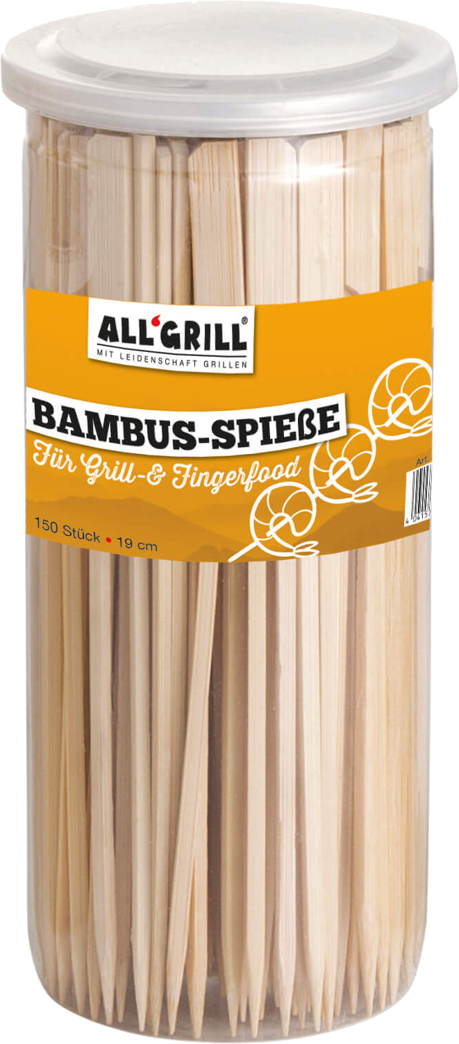 ALL’GRILL Bambus Spieße, 150Stk. 19cm