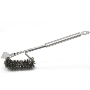 Babossa Grillbürste, Edelstahl Seitenansicht