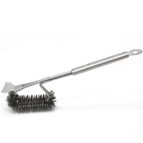 Babossa Grillbürste, Edelstahl Seitenansicht