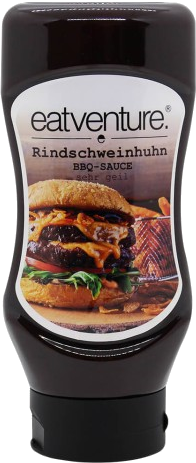Eatventure BBQ Sauce, Rindschweinhuhn 488ml