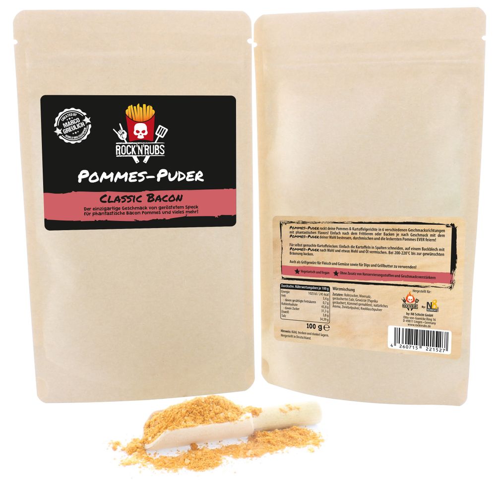 Rock 'n' Rubs Pommes-Puder, Classic Bacon