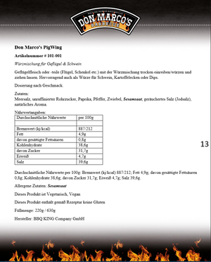 Don Marco´s PigWing, 200g