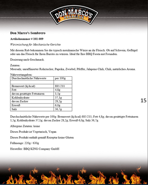 Don Marco´s Sombrero, 220g